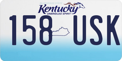 KY license plate 158USK
