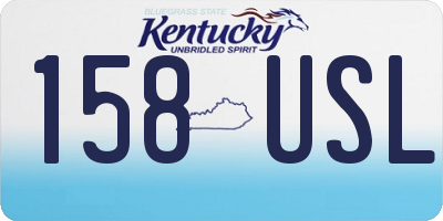 KY license plate 158USL