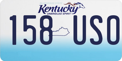 KY license plate 158USO