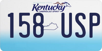 KY license plate 158USP
