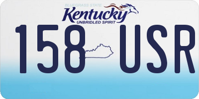 KY license plate 158USR