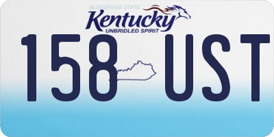 KY license plate 158UST