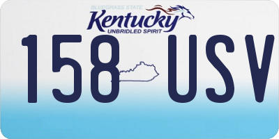 KY license plate 158USV