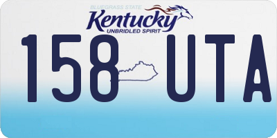 KY license plate 158UTA