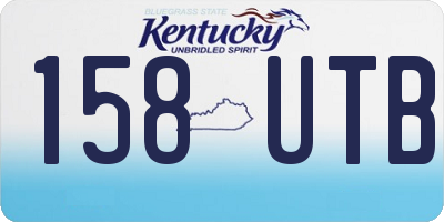 KY license plate 158UTB