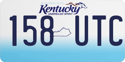 KY license plate 158UTC