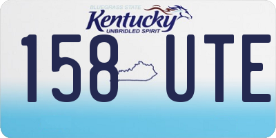 KY license plate 158UTE