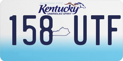KY license plate 158UTF