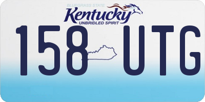 KY license plate 158UTG