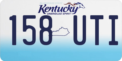 KY license plate 158UTI