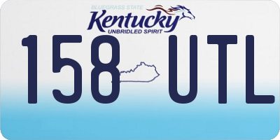 KY license plate 158UTL