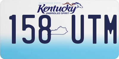 KY license plate 158UTM