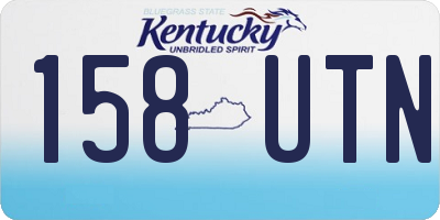 KY license plate 158UTN