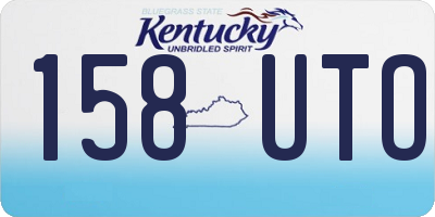 KY license plate 158UTO