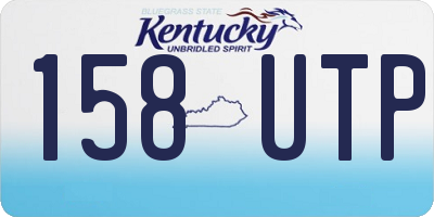 KY license plate 158UTP