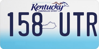 KY license plate 158UTR