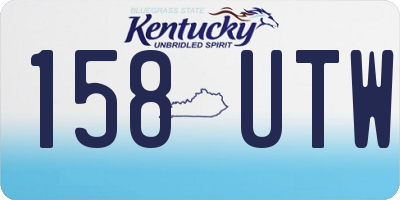 KY license plate 158UTW