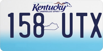 KY license plate 158UTX