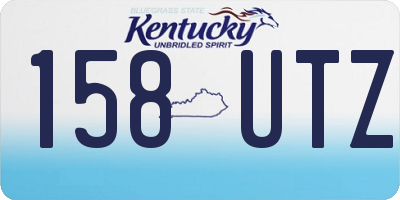 KY license plate 158UTZ