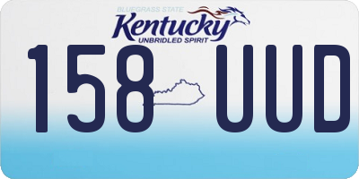 KY license plate 158UUD