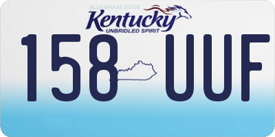 KY license plate 158UUF