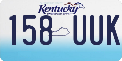 KY license plate 158UUK