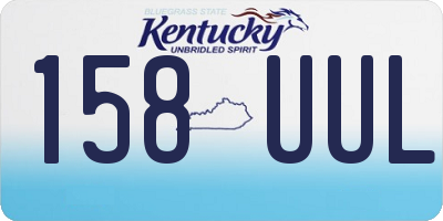 KY license plate 158UUL