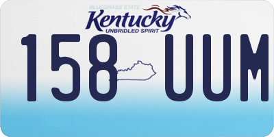 KY license plate 158UUM