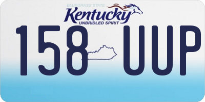 KY license plate 158UUP
