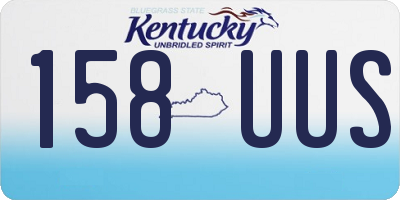KY license plate 158UUS