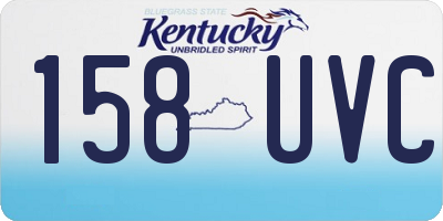 KY license plate 158UVC