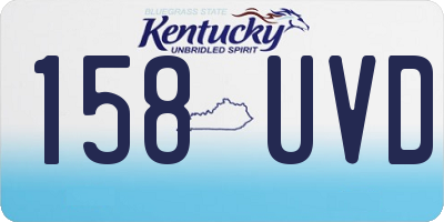 KY license plate 158UVD