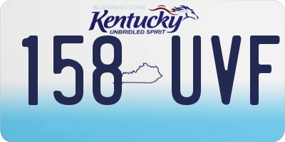 KY license plate 158UVF
