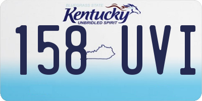 KY license plate 158UVI