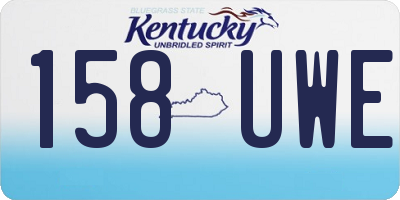 KY license plate 158UWE