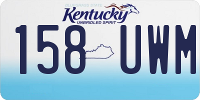 KY license plate 158UWM