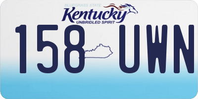 KY license plate 158UWN