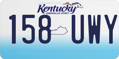 KY license plate 158UWY
