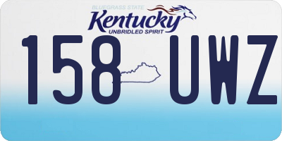 KY license plate 158UWZ