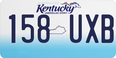 KY license plate 158UXB