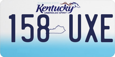 KY license plate 158UXE