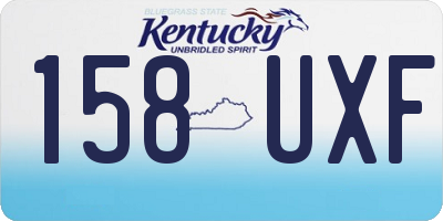KY license plate 158UXF