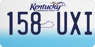 KY license plate 158UXI
