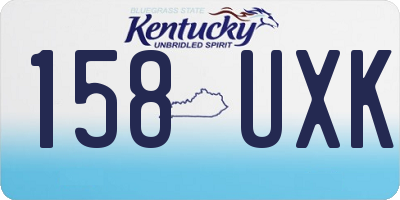 KY license plate 158UXK