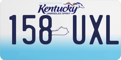 KY license plate 158UXL