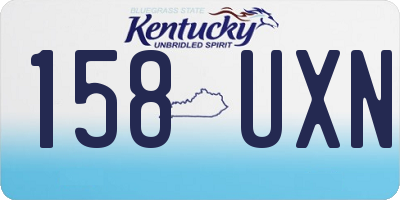 KY license plate 158UXN