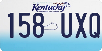 KY license plate 158UXQ
