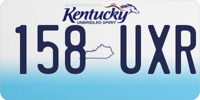 KY license plate 158UXR