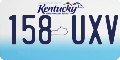 KY license plate 158UXV