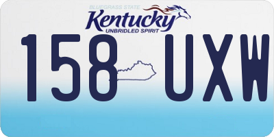 KY license plate 158UXW